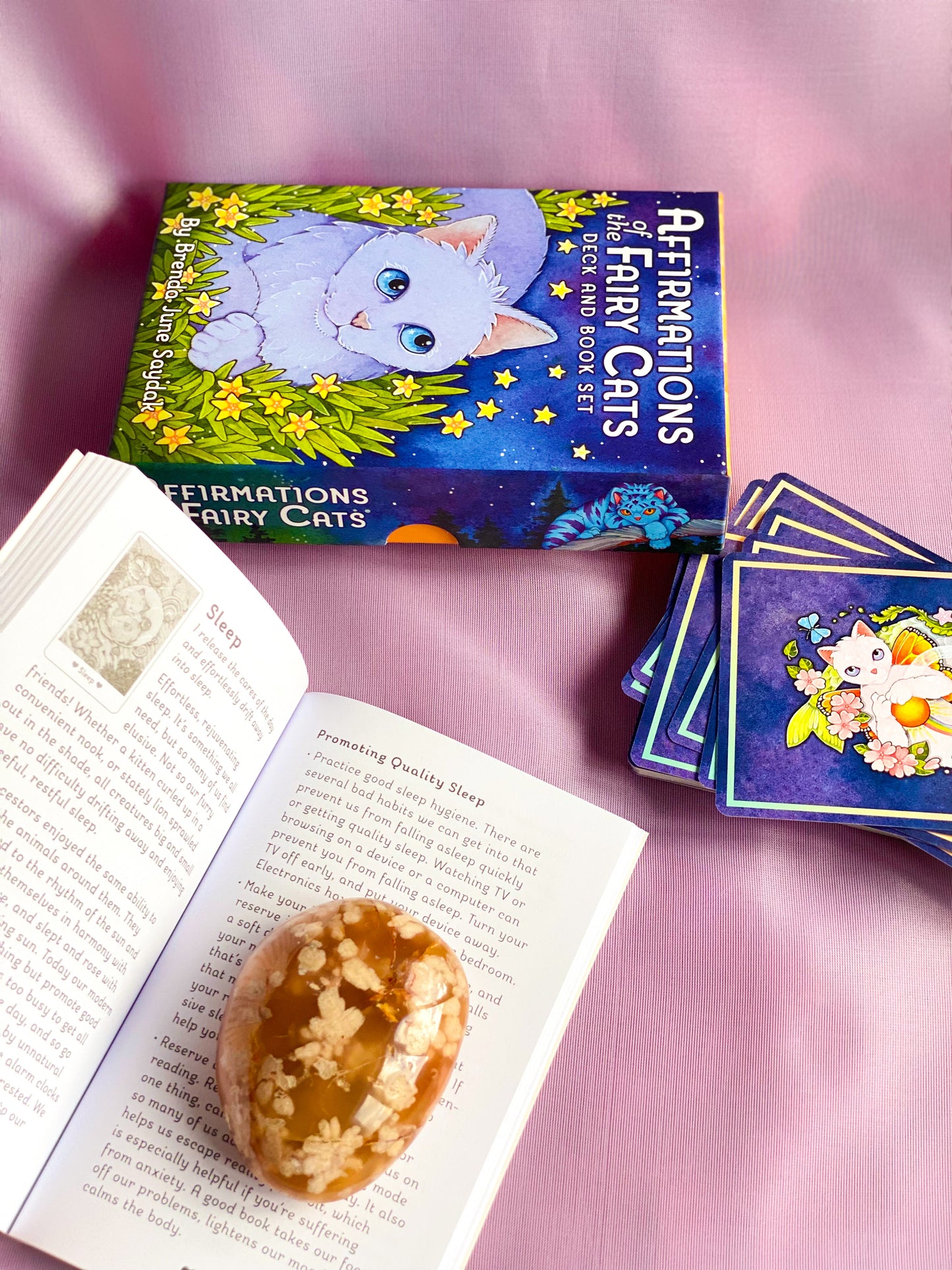 Affirmations of the Fairy Cats Deck and Book Set