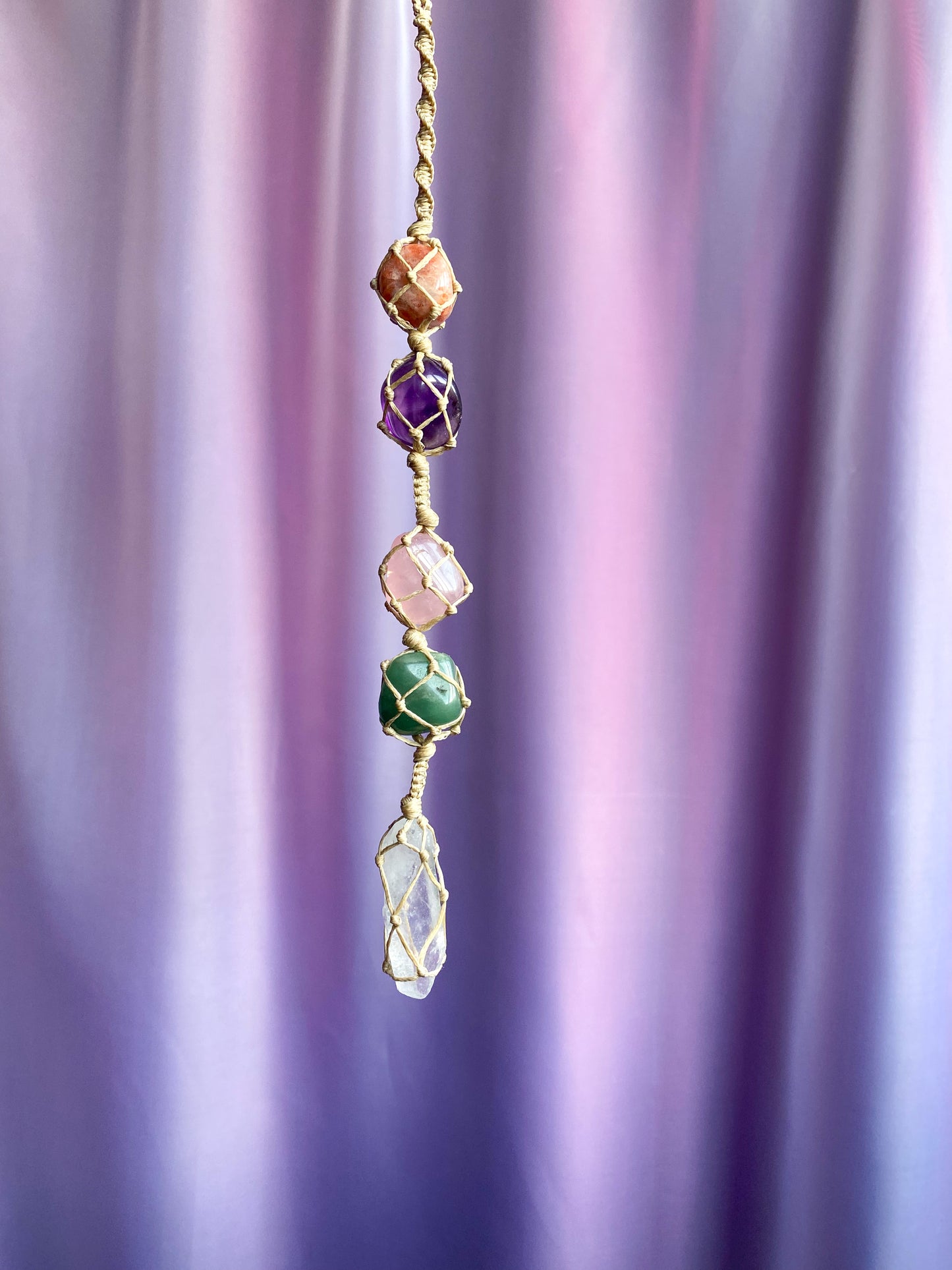 Self Love & Healing Crystals - Macrame Hanging