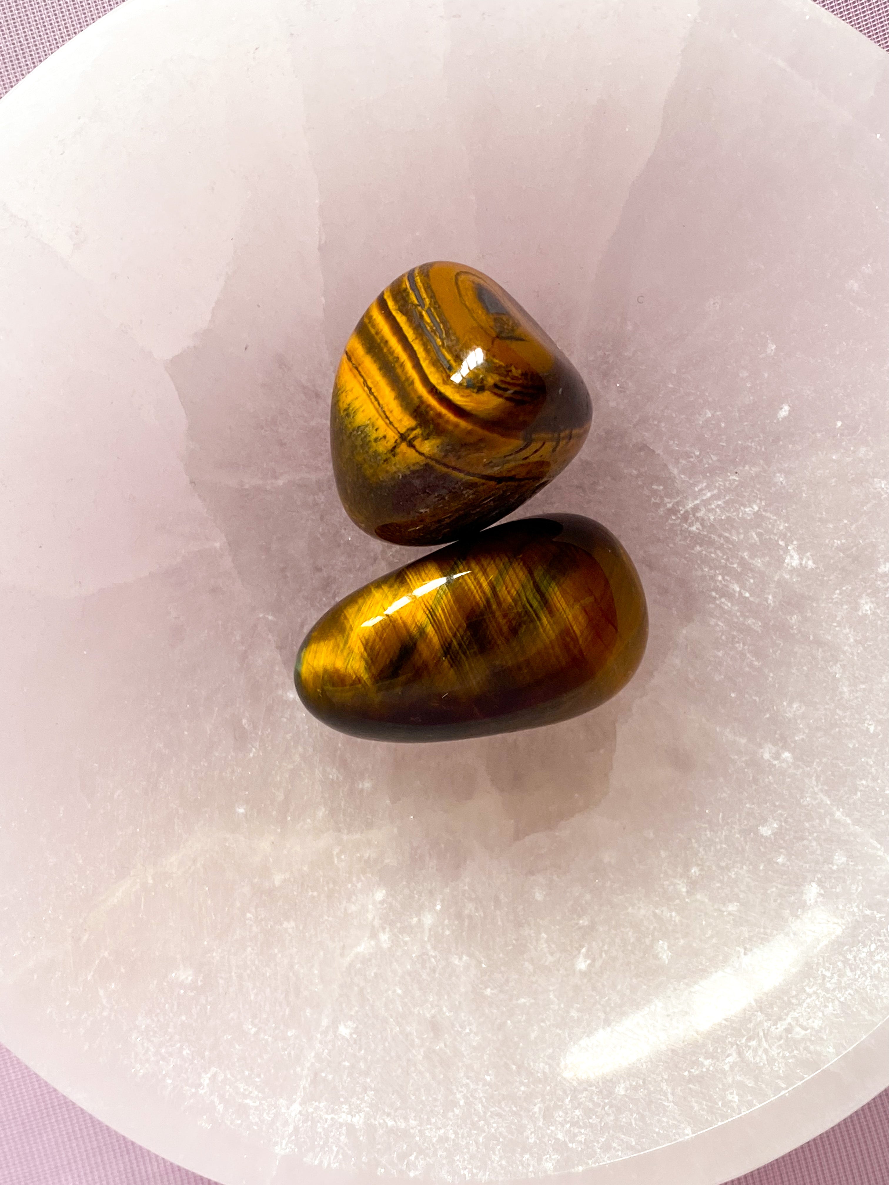 Blue and Gold Tigers Eye Tumbled Crystal 20-30 mm