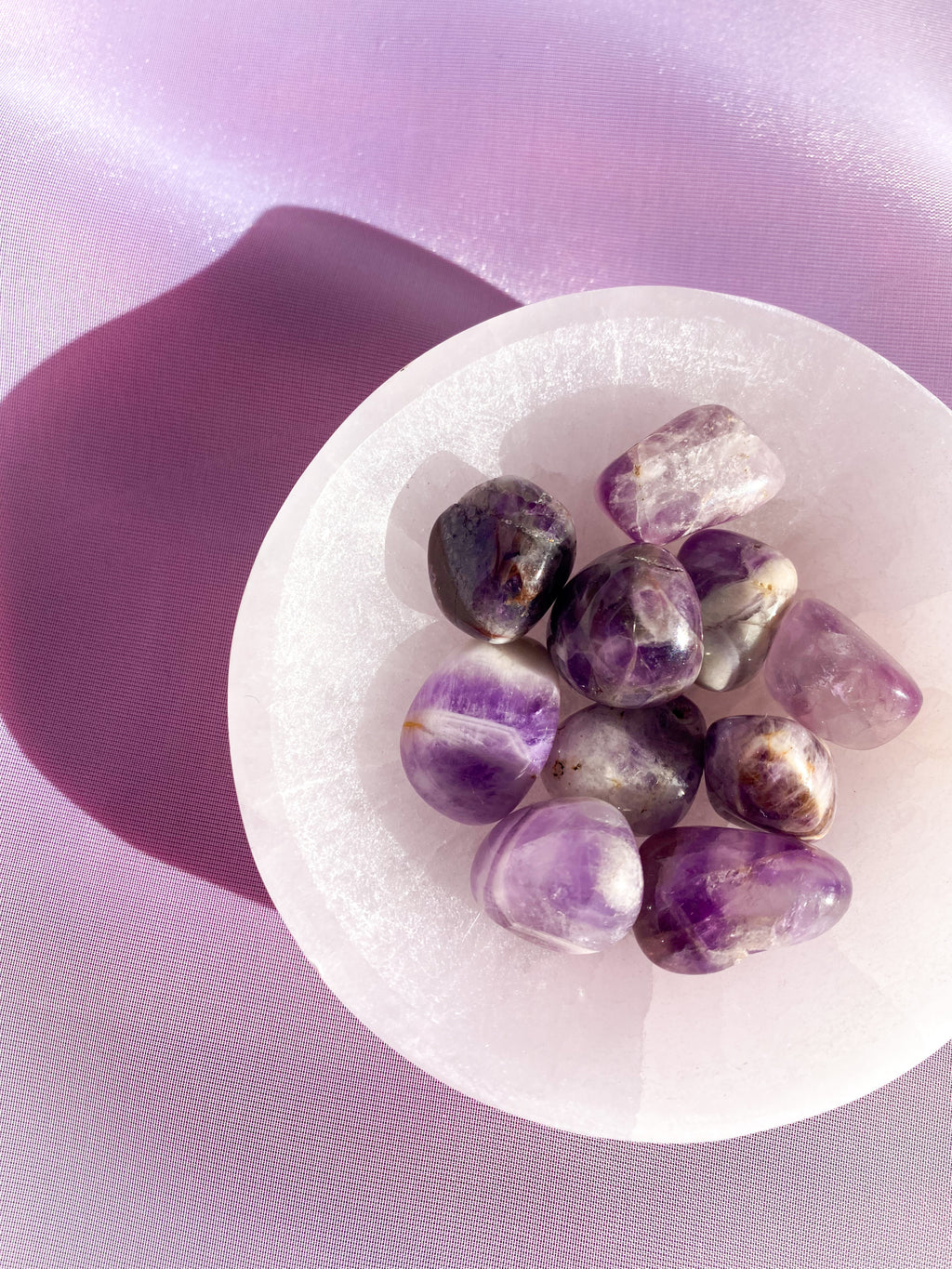Chevron Amethyst Tumbled Crystal 20-30 mm