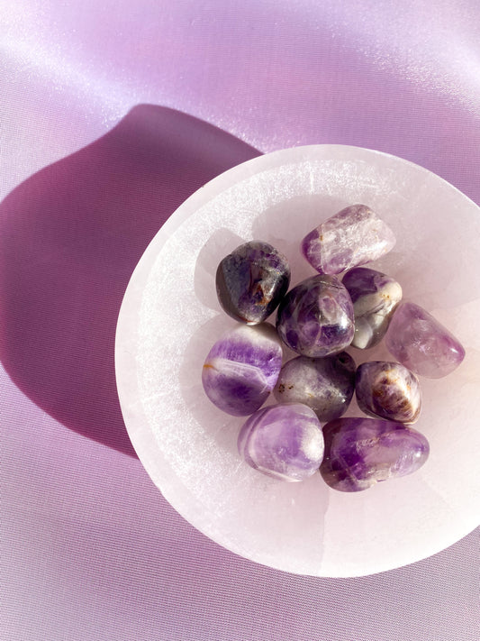 Chevron Amethyst Tumbled Crystal 20-30 mm