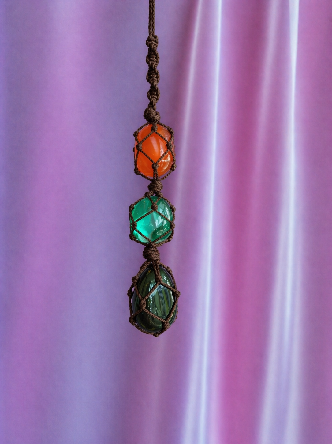 Obsidian Protection Macrame Rearview Hanging