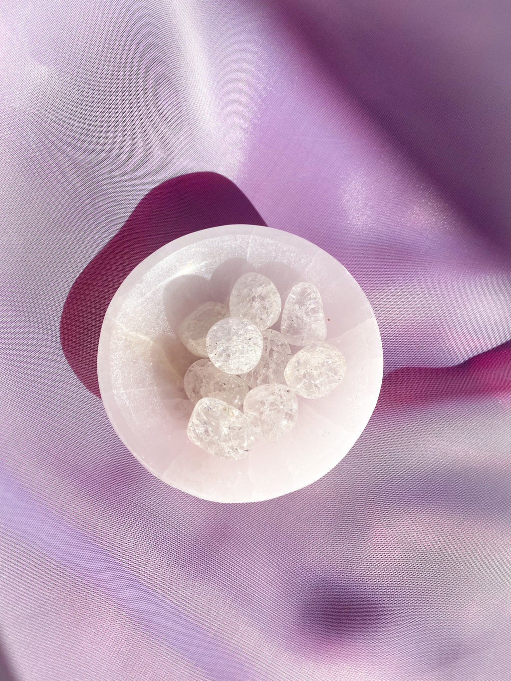 Clear Crackle Quartz Tumbled Crystal 20-30 mm