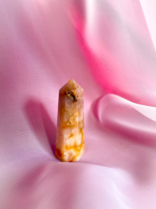 Flower Agate Crystal Tower - 7cm