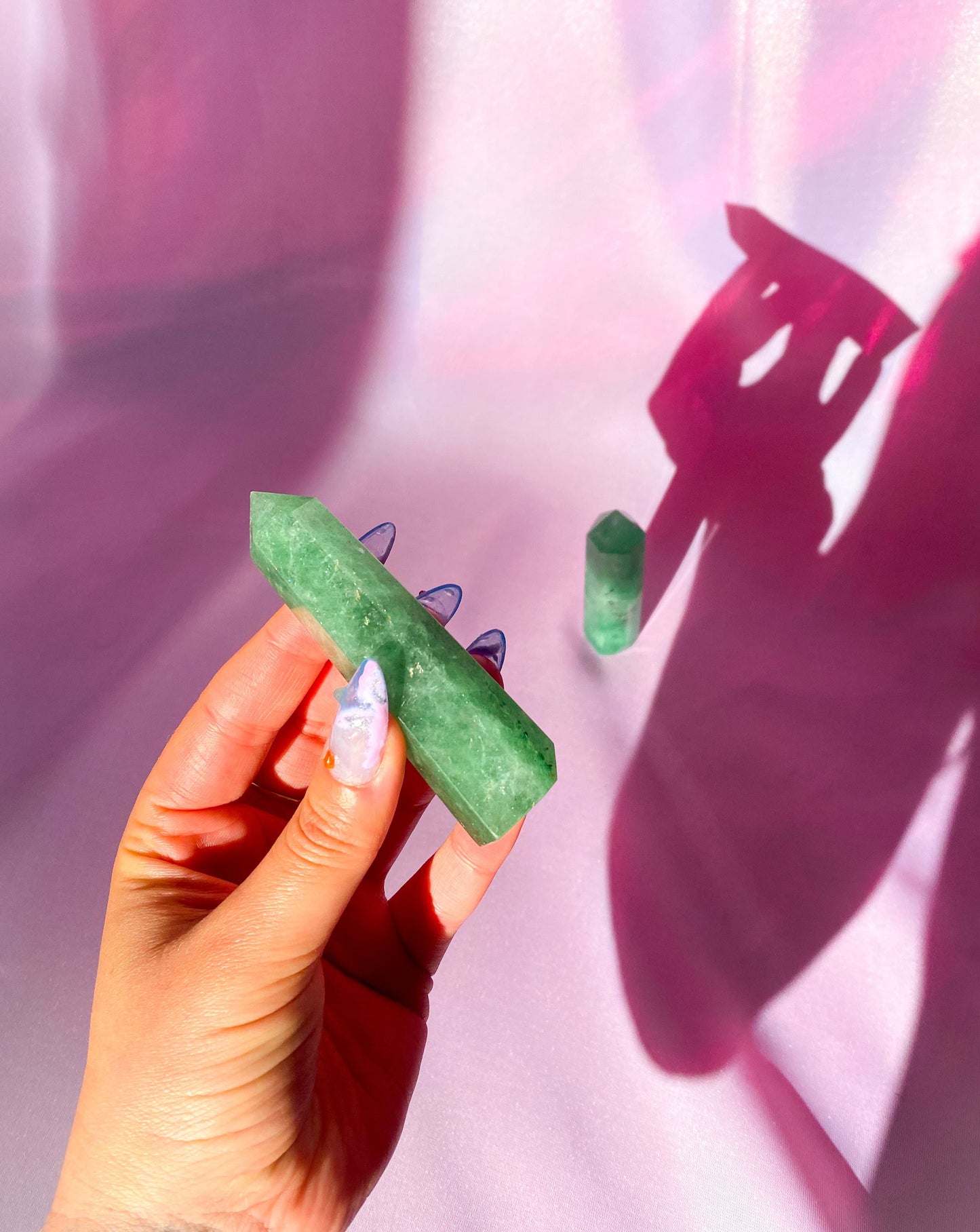 Green Strawberry Quartz Tower - 8.5cm