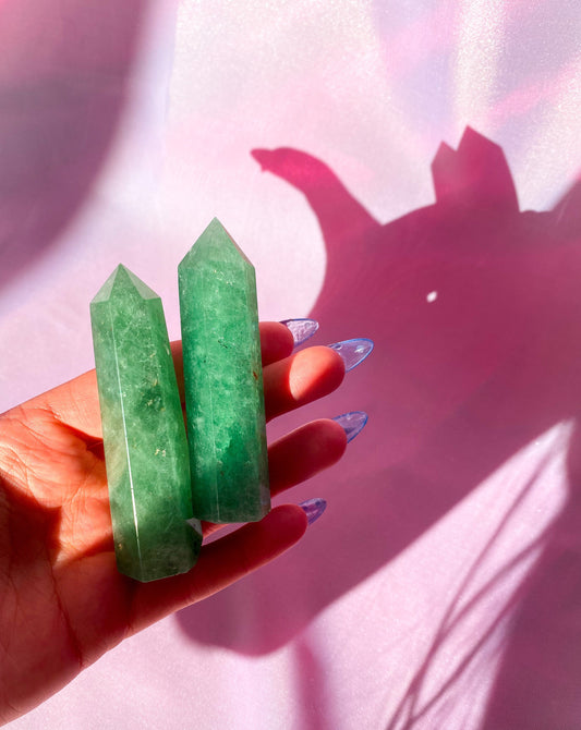 Green Strawberry Quartz Tower - 8.5cm