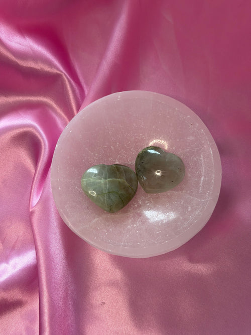 Green Moonstone Heart