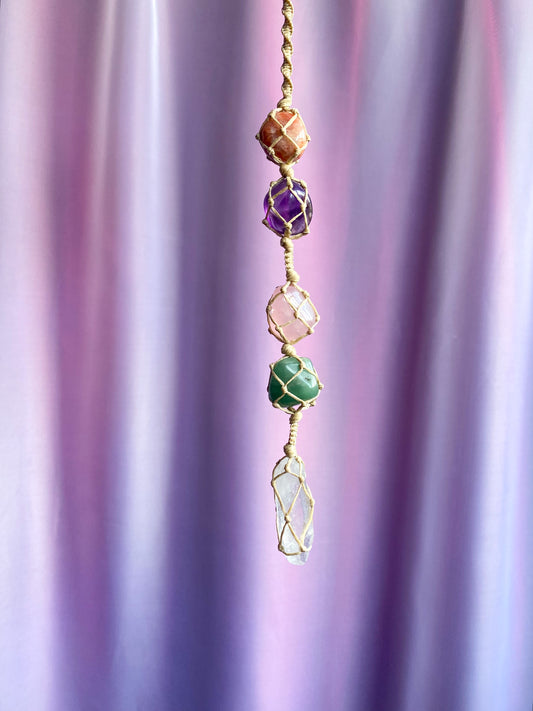 Self Love & Healing Crystals - Macrame Hanging