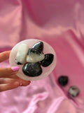 Quartz with Black Tourmaline Tumbled Crystal 40-50 mm