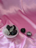 Quartz with Black Tourmaline Tumbled Crystal 30-40 mm