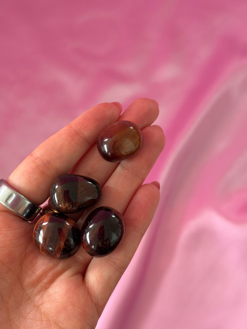 Red Tigers Eye Tumbled Crystal 20-30 mm