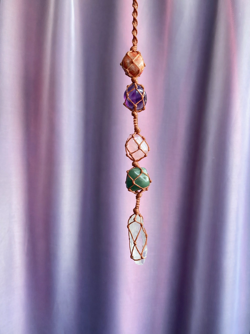 Self Love & Healing Crystal Macrame Hanging