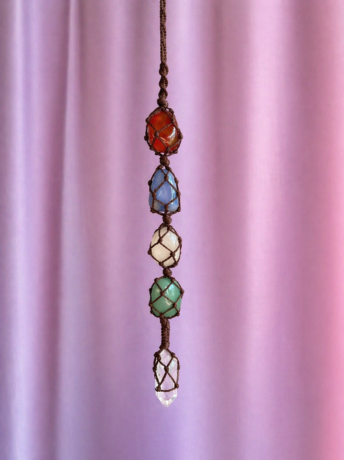 The Elements Crystal Macrame Hanging