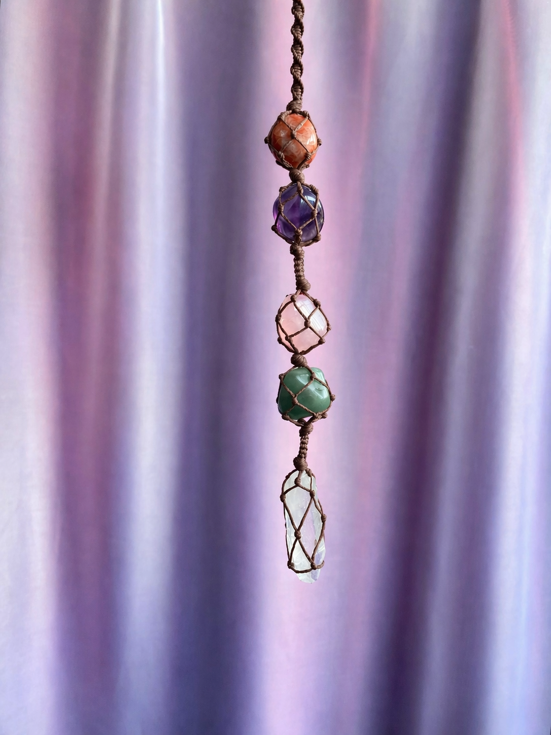 Self Love & Healing Crystal Macrame Hanging