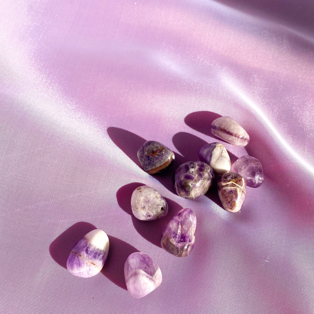 Chevron Amethyst Tumbled Crystal 20-30 mm