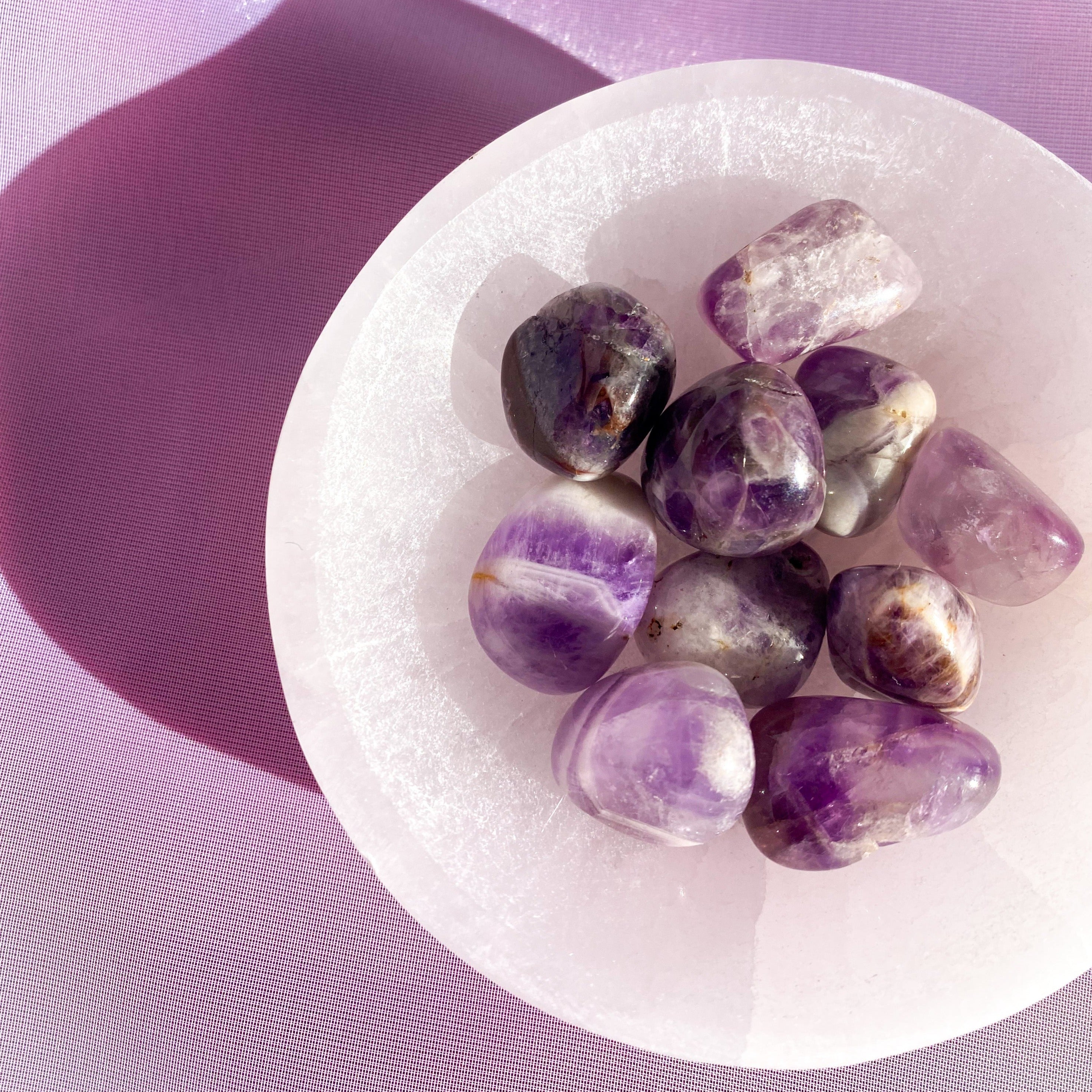 Chevron Amethyst Tumbled Crystal 20-30 mm