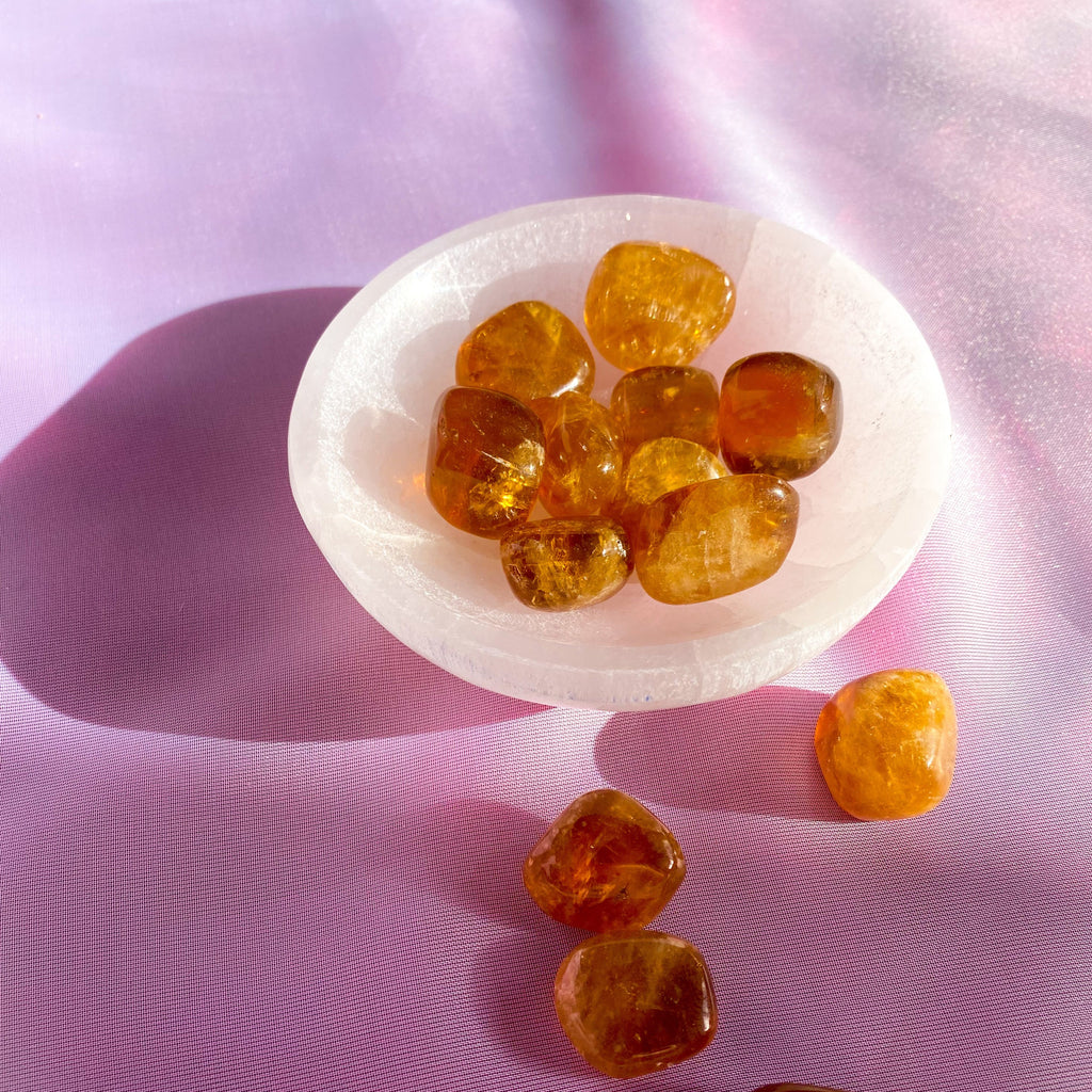Honey Calcite Tumbled Crystal 20-30 mm