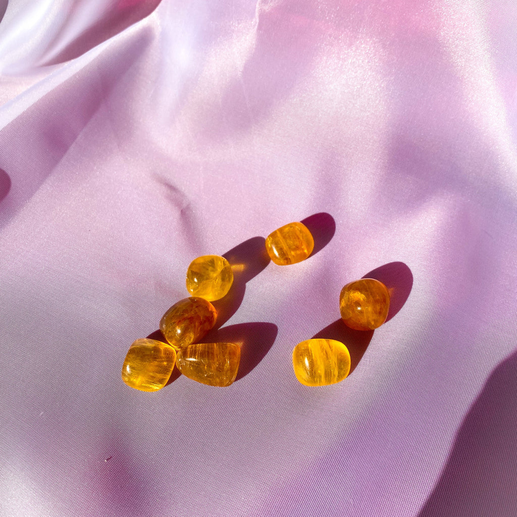 Orange Calcite Tumbled Crystal 20-30 mm
